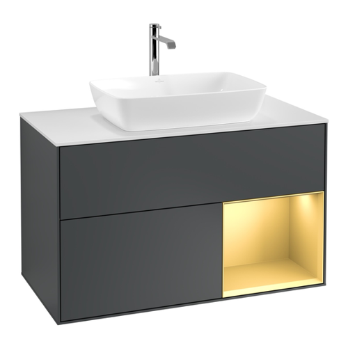 Bild von Villeroy & Boch Finion Waschtischunterschrank F78, F781HFHG Design und Funktionalität vereint
