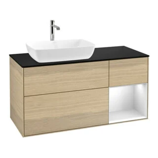 Bild von V&B Waschtischunterschrank Finion 120cm, Pl bla m, Reg wh. m Lac, Oa ven