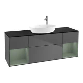 Bild von V&B Waschtischunterschrank Finion 160cm, Pl b m, Rg Oli. m Lac, Anthrac. m
