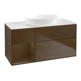 Bild von V&B Waschtischunterschrank Finion 120cm, Pl wh. m, Reg wal ven, wal ven