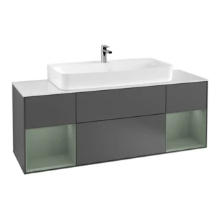 Bild von V&B Waschtischunterschrank Wandbeleuchtung Finion 160cm, Reg Oli. m Lac, Anthracite matt