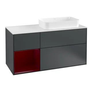 Bild von V&B Waschtischunterschrank Wandbeleuchtung Finion 120cm, Pl w m, Reg li Peo, md bl. m Lac