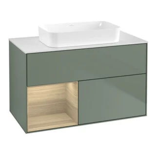 Bild von V&B Waschtischunterschrank Wandbeleuchtung Finion 100x60,3 cm, Reg li Oa ven, Oli. m Lac