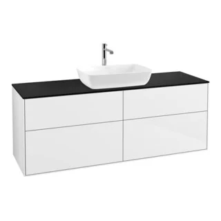 Bild von V&B Waschtischunterschrank Wandbeleuchtung Finion 160x60cm, Abd.-Pl. bla m, glo wh. Lac