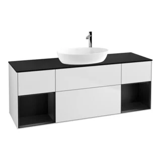 Bild von V&B Waschtischunterschrank Wandbeleuchtung Finion 160cm, Pl b m, Reg bla m Lac, wh. m Lac