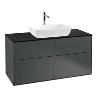 Bild von V&B Waschtischunterschrank Wandbeleuchtung Finion 120x60,3cm, Abd.-Pl. bla m, md bl. m Lac