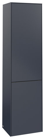 Bild von Villeroy & Boch Subway 3.0, Hochschrank, 1 Tür Anschlag (Scharnier) rechts und 1 Wäscheklappe, C59302, Farbe: Front/Korpus: Marine Blue, Griff: Marine Blue