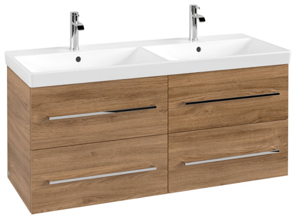 Bild von Villeroy & Boch Avento Waschbeckenunterschrank, 4 Auszüge, 1180 x 514 x 452 mm, Kansas Oak A89300RH