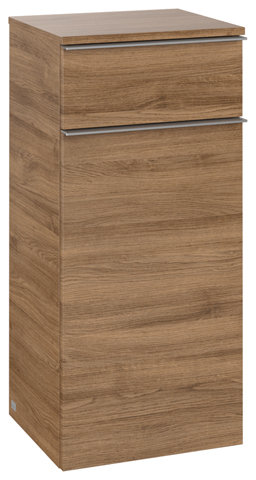 Bild von Villeroy & Boch Venticello Seitenschrank A950, 404x866x372mm, Anschlag (Scharnier) rechts, Farbe: Kansas Oak, Griff: chrom glänzend