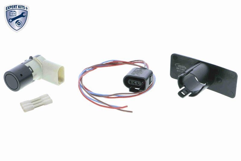 Bild von VEMO V10-72-10808 Parksensoren Rückfahrsensoren, PDC Sensoren, Einparksensoren vorne und hinten schwarz Ultraschallsensor AUDI: A6 C6 Avant
