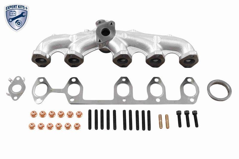 Bild von VAICO V10-6555 Abgaskrümmer Auspuffkrümmer, Krümmer, Abgasanlage Motorblock mit Dichtungen mit Befestigungsmaterial VOLKSWAGEN: Transporter 5 Bus
