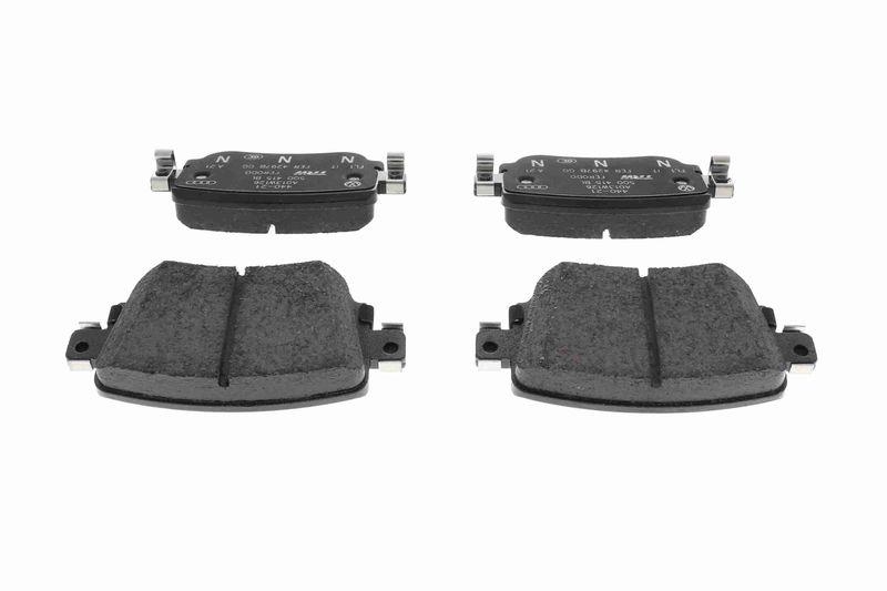 Bild von VAICO V10-7450 Bremsbelagsatz Bremsbeläge, Bremsklötze, Bremssteine Hinterachse exkl. Verschleißwarnkontakt SKODA: Octavia 3 Combi