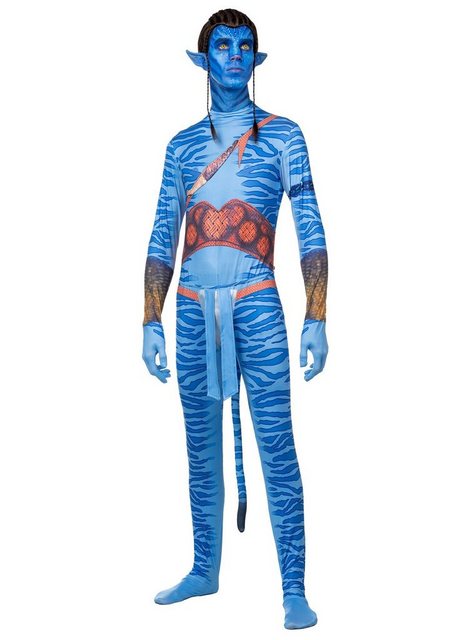 Bild von Maskworld Kostüm Blauer Stammeskrieger Kostüm für Männer, Na'wie cool ist das denn?! Wasserblaues Filmkostüm im Stil des große