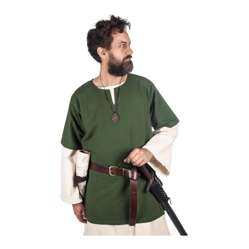Bild von Andracor Mittelalterliche Kurzarm Tunika (XXL, bordeaux) - Ein Klassiker für Mittelalter-Fans