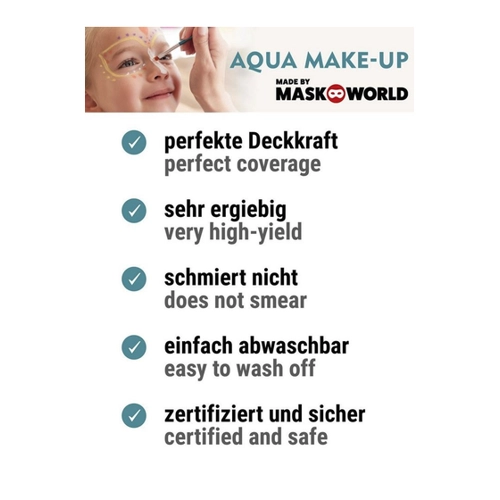 Bild von Maskworld Theaterschminke Aqua Make-up beige Paris - Hochwertige Wasserschminke