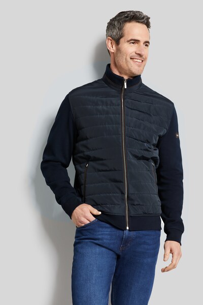 Bild von Sweatjacke mit Querstepp in marine