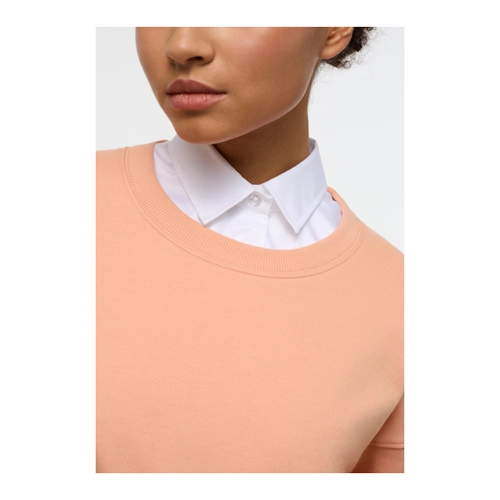Bild von ohne arm bluse/einsteckkragen eterna satingewebe weiss unifarben