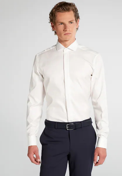Bild von eterna langarm hemd slim fit cover shirt twill champagner unifarben