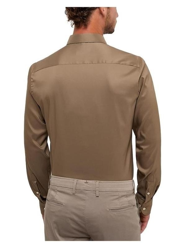 Bild von eterna langarm hemd slim fit performance shirt twill-stretch weiss unifarben