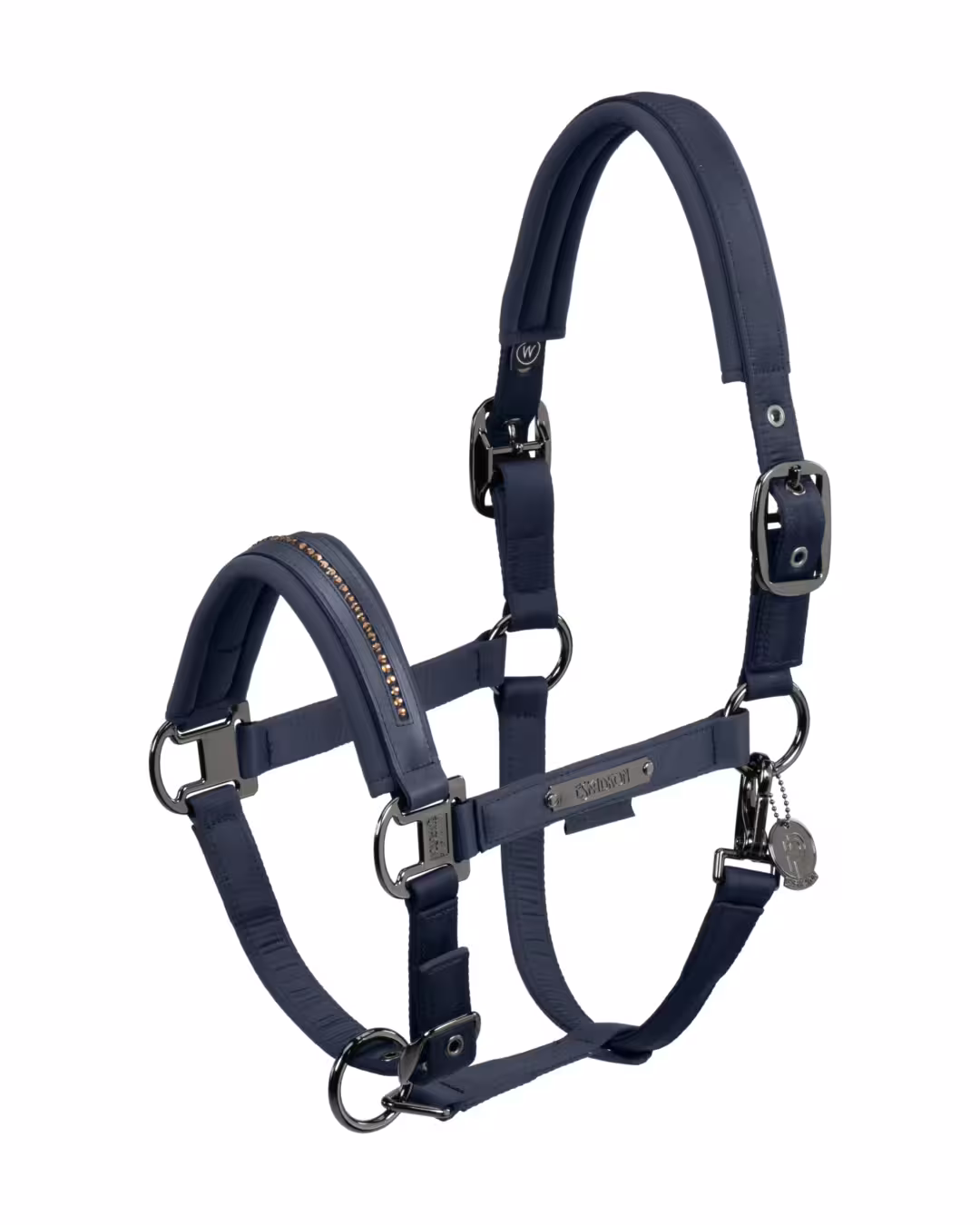 Bild von Eskadron Halfter Eskadron Halfter Double Pin Glossy Crystal Platinum atlantic blue P1, 100%Polyester