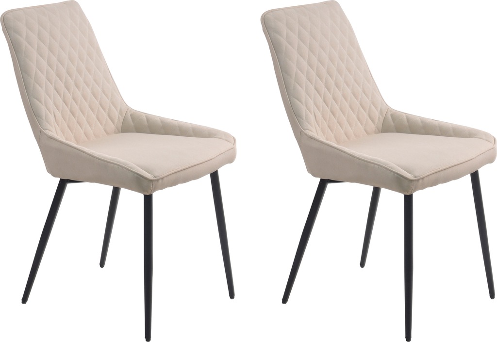 Bild von LaNatura Stuhl 2er-Set PES und Stahl Beige