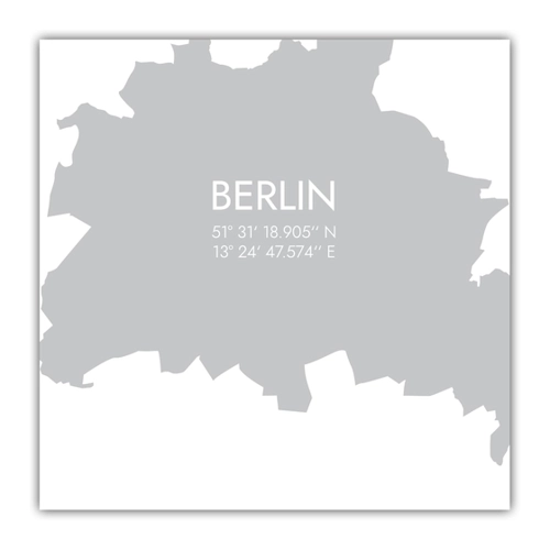 Bild von Elegante Wanddekoration: MOTIVISSO Hochwertiger Premium Druck Berlin #5 Umriss Koordinaten