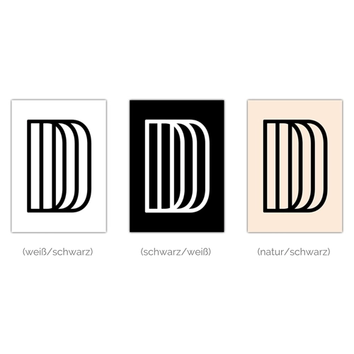 Bild von Hochwertiges Poster Buchstabe D – Minimalistische Wandgestaltung