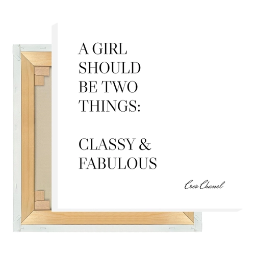 Bild von Hochwertiger Leinwand Druck Classy & Fabulous #1 Coco Chanel
