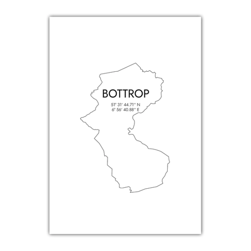 Bild von MOTIVISSO Poster Bottrop Koordinaten #7 – Hochwertiger Print für Ihr Zuhause