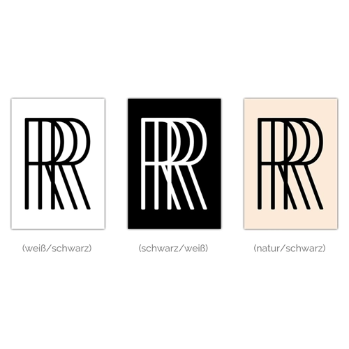 Bild von Hochwertiges Poster Buchstabe R | Typographie Print | DIN A4 21x30cm
