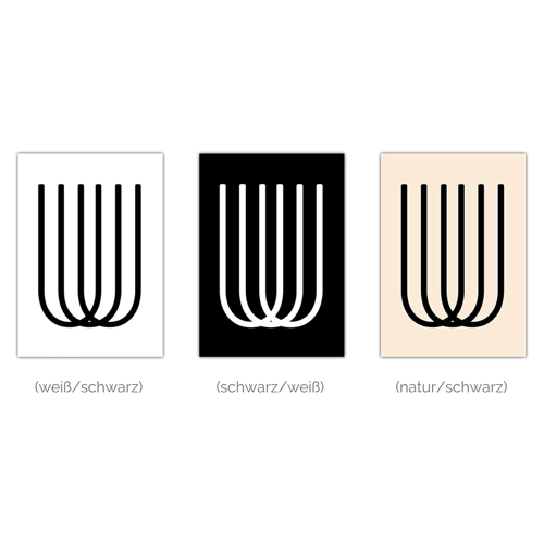 Bild von Hochwertiges Poster Buchstabe U – Minimalistische Wanddekoration