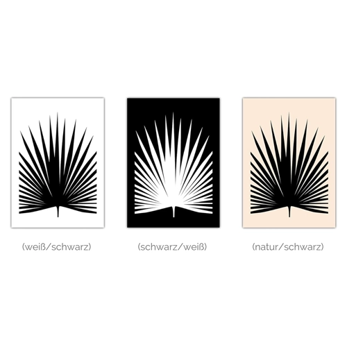 Bild von Premium Poster Druck Leaf 2 | Grafik Illustration Leinwand | 50x70cm