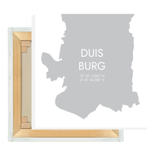 Bild von Hochwertiger Premium Druck Duisburg #5 Umriss Koordinaten | 50x50cm