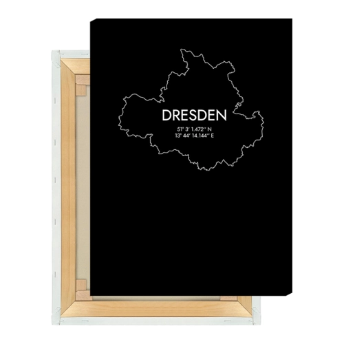 Bild von Hochwertiger Leinwand Druck Dresden Koordinaten #7