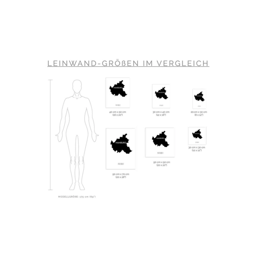 Bild von MOTIVISSO Leinwandbild Hamburg Koordinaten #6