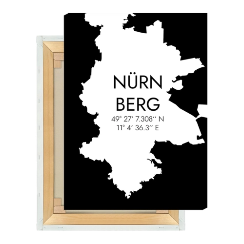 Bild von Hochwertiger Premium Druck Nürnberg #5 Umriss Koordinaten