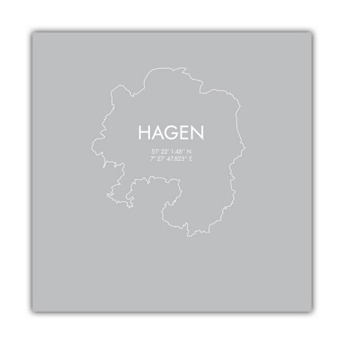 Bild von MOTIVISSO Poster Hagen Koordinaten #7 – Ein dekoratives Highlight für jede Wand