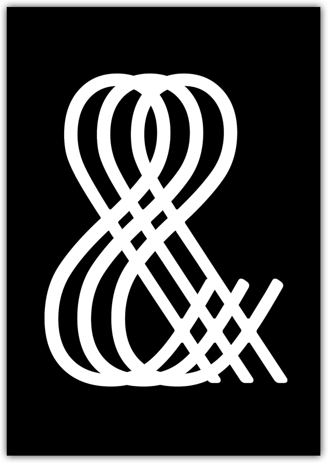 Bild von Hochwertiges Poster Satzzeichen & | Typographie Print | 50x50cm, schwarz/weiß, seidenmattes Premiumpapier, satte Qualitätsfarben | Wandbild, Wall Art, Dekoration | Minimalistisch, Skandi-Style,