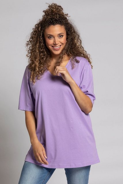 Bild von Grosse Grössen T-Shirt, Damen, lila, Größe: 66/68, Baumwolle, Ulla Popken