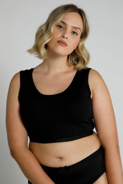 Bild von Große Größen Bustier, Damen, schwarz, Größe: 58/60, Baumwolle, Ulla Popken