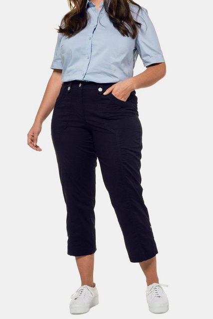Bild von Große Größen 7/8-Cargohose, Damen, blau, Größe: 46, Baumwolle, Ulla Popken