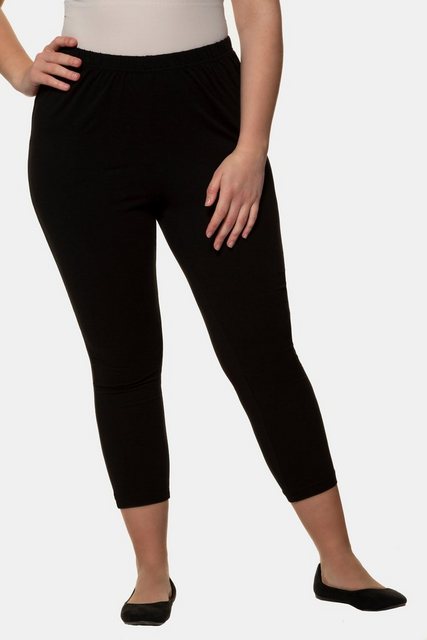 Bild von Große Größen 7/8-Leggings, Damen, schwarz, Größe: 62/64, Baumwolle, Ulla Popken