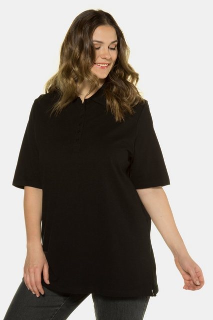 Bild von Große Größen Poloshirt, Damen, schwarz, Größe: 62/64, Baumwolle, Ulla Popken