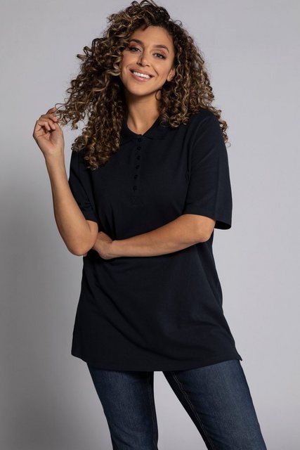 Bild von Grosse Grössen Poloshirt, Damen, blau, Größe: 54/56, Baumwolle, Ulla Popken