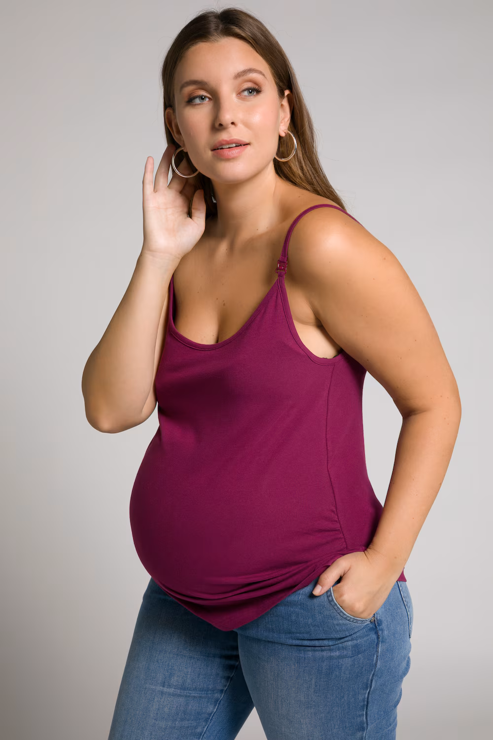 Bild von Grosse Grössen Bellieva-Top, Damen, rot, Größe: 54/56, Baumwolle, Ulla Popken