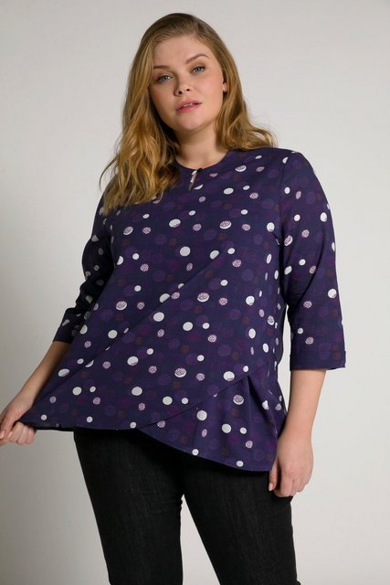 Bild von Ulla Popken Longbluse Bellieva-Bluse Stillfunktion Rundhals Biobaumwolle Schwangerschaft