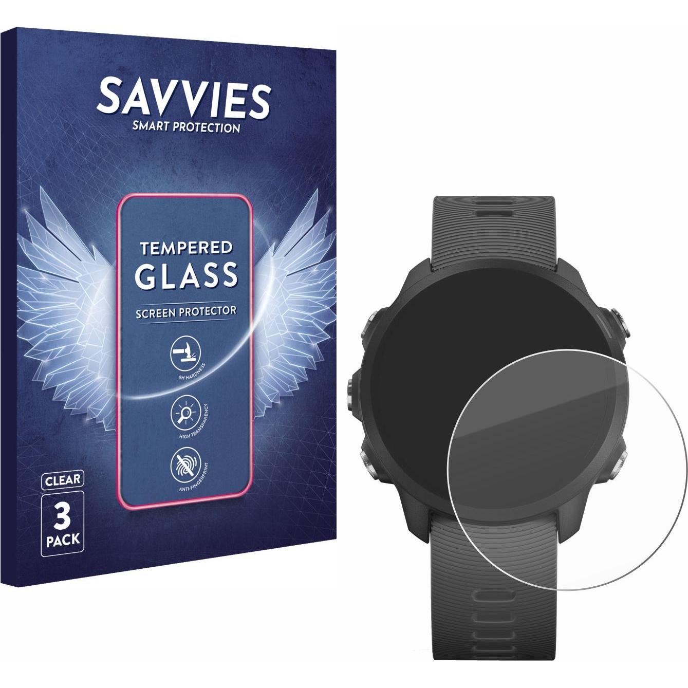 Bild von Savvies Panzerglas Hartglas Displayschutz, Smartwatch Schutzfolie, Transparent