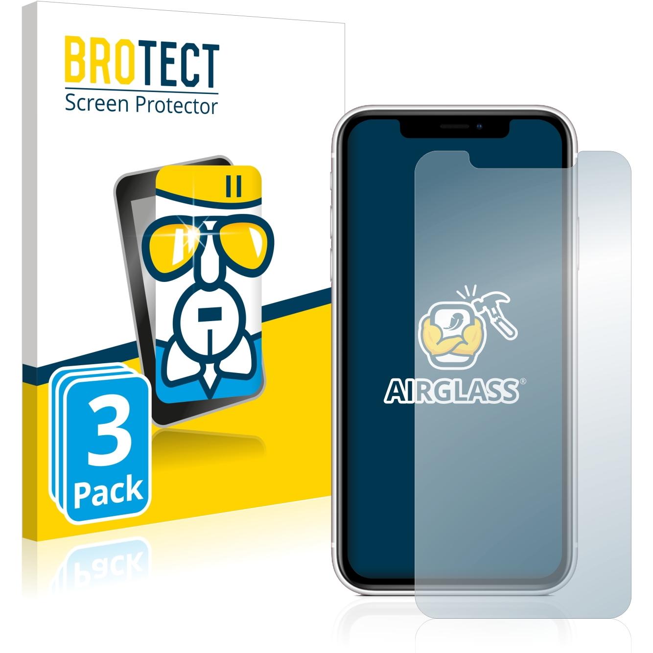 Bild von BROTECT AirGlass Panzerglasfolie (3 Stück, Apple iPhone 11 Pro Max), Smartphone Schutzfolie, Transparent