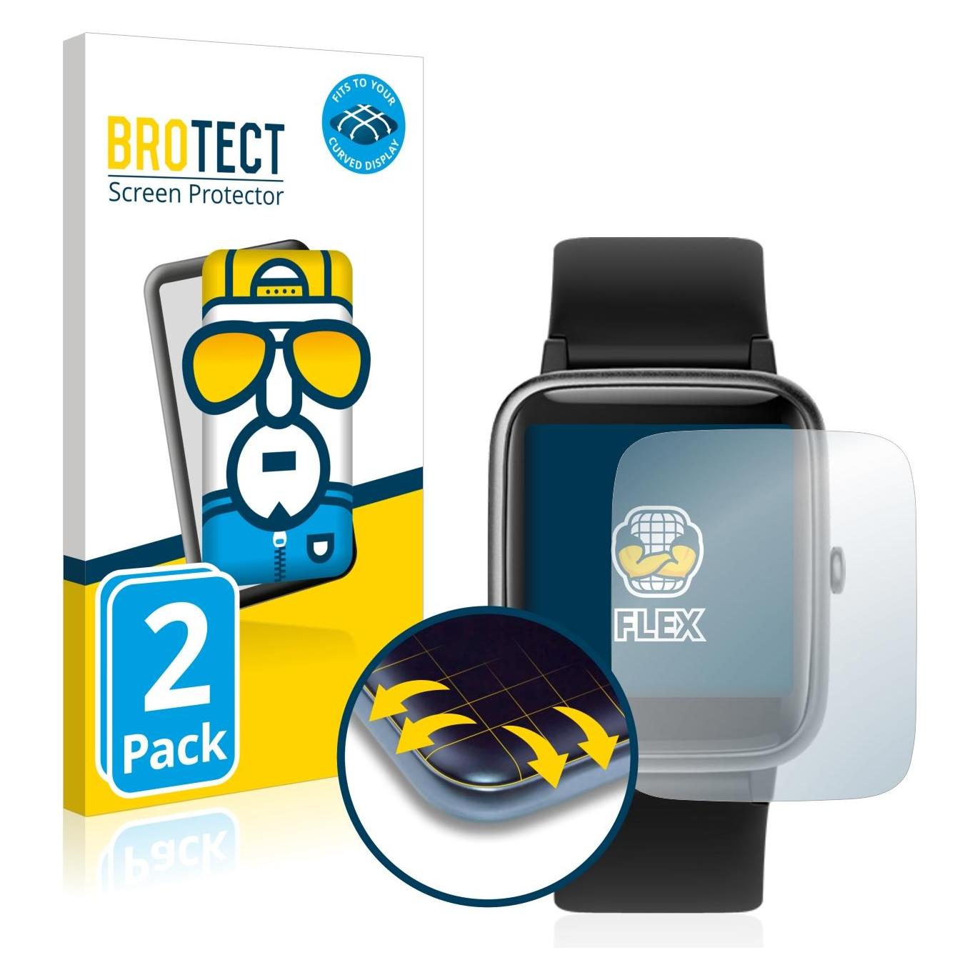 Bild von BROTECT Full-Cover Displayschutz, Smartwatch Schutzfolie, Transparent