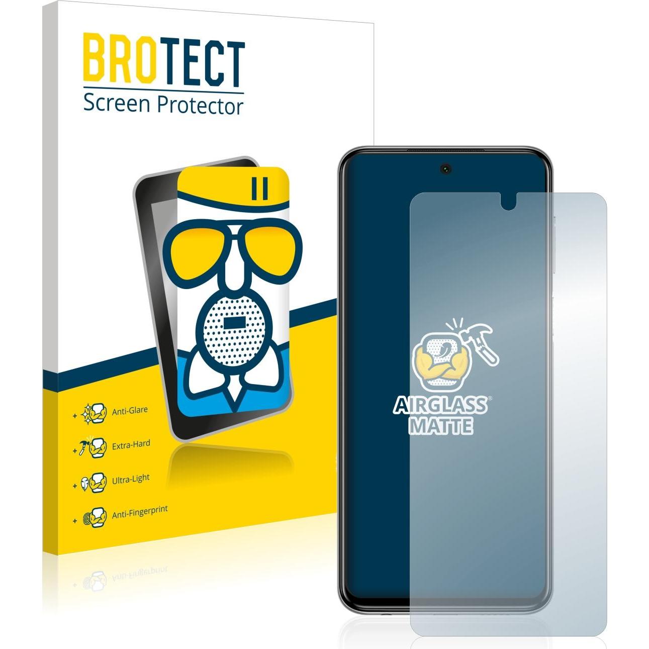 Bild von BROTECT AirGlass Panzerglasfolie Matt (1 Stück, Xiaomi Redmi Note 9 Pro), Smartphone Schutzfolie, Grau